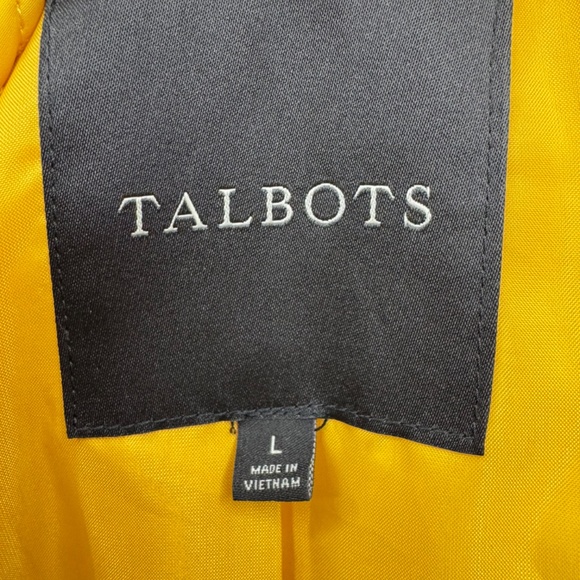 Talbots Womens Mustard Yellow Quilted Lightweight Zip Front Jacket Sz. Large L - Picture 9 of 16